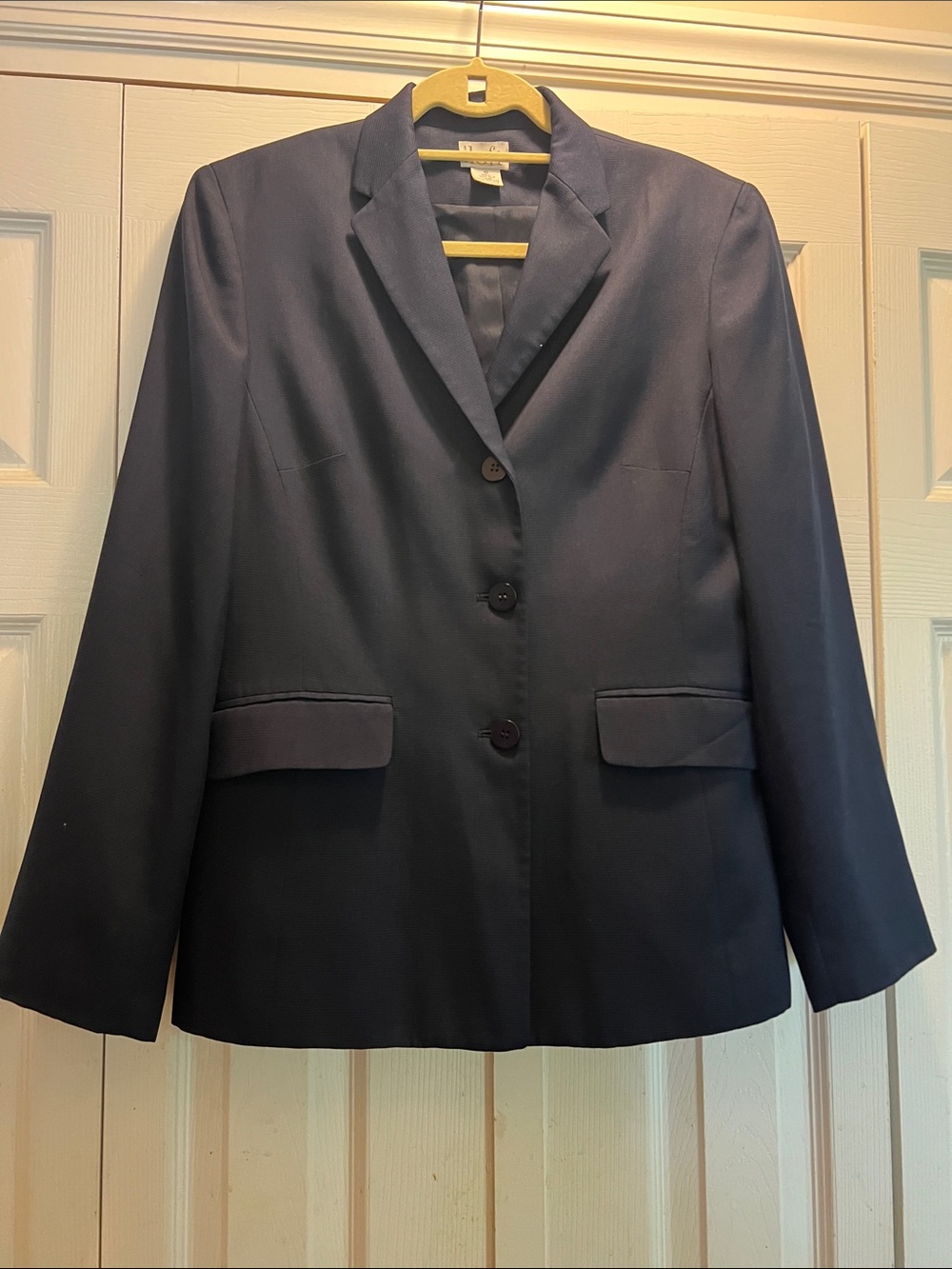 Vintage Ann Taylor Navy Single-Breasted Women's Blazer